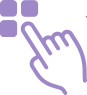Icono de un dedo clickeando un boton