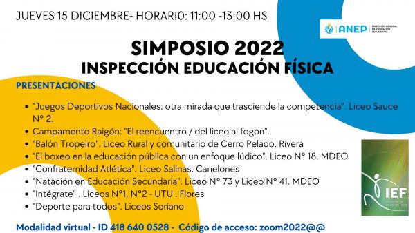 Afiche del Simposio de Ed. Física 2022