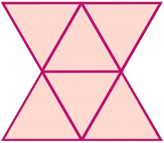 Figura geométrica construida con triangulos