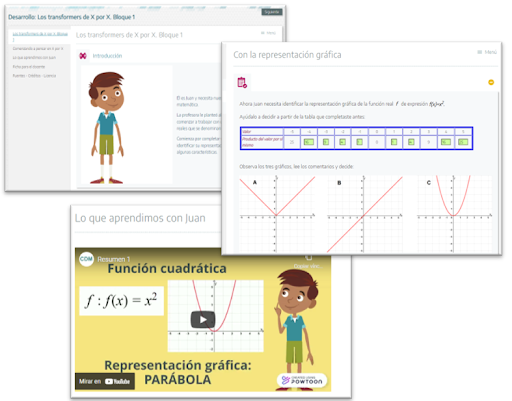 Captura de pantalla de actividades de matemática.