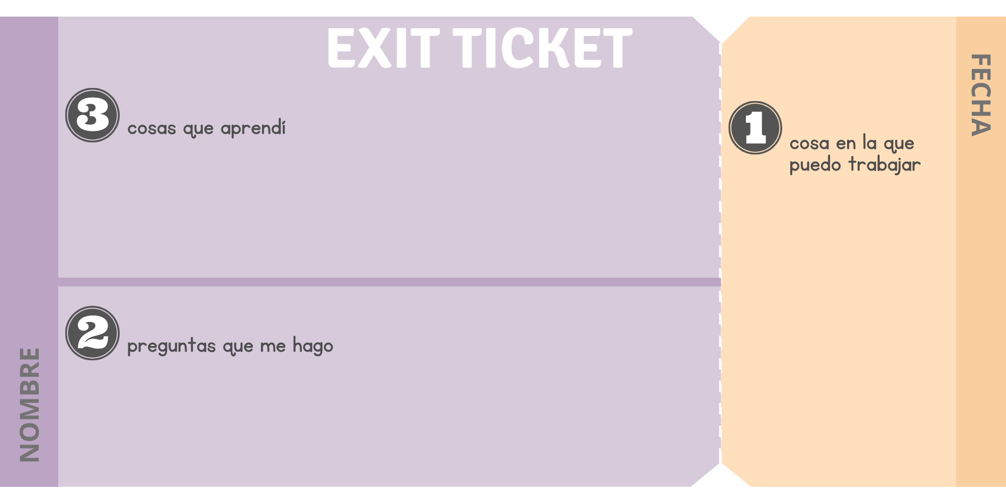 Exit ticket primaria