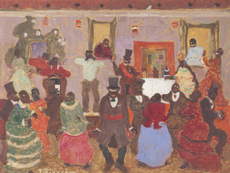 Pintura de Figari que muestra una escena de candombe.