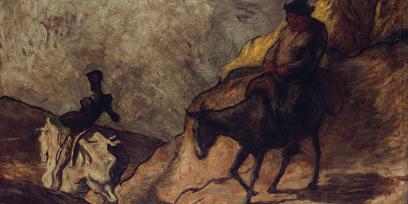 Cuadro de Don Quijote y Sancho Panza, del pintor Honoré Daumier