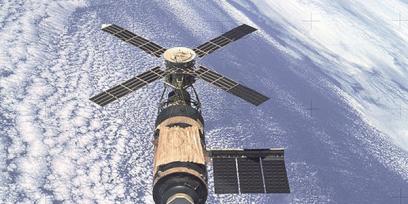 Fotografía aérea de la estación espacial Skylab