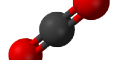 Modelo de molécula de dióxido de carbono