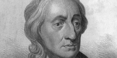 Retrato a lápiz de John Locke 