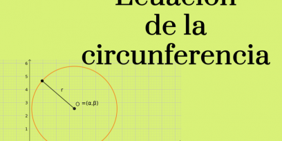 Contiene una imagen de Geogebra con una circunferncia  y una leyenda:  "Ecuación de la circunferencia"