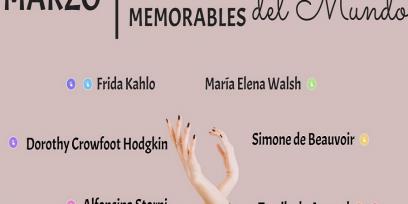 Imagen con nombres de mujeres memorables del mundo