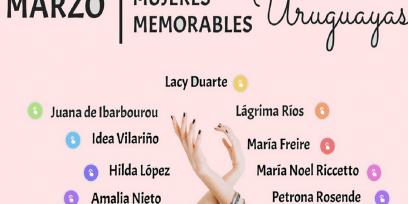 Imagen con nombres de mujeres memorables uruguayas