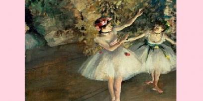Imagen de bailarinas de ballet pintadas por Degas