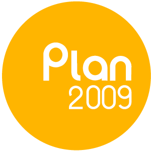 Un circulo con la palabra "Plan 2009" dentro