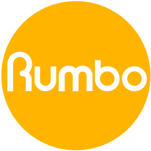 Un circulo con la palabra "Rumbo" dentro