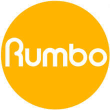 Un circulo con la palabra "Rumbo" dentro