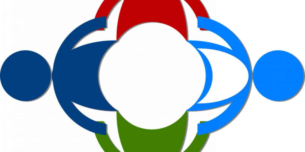 Imagen que muestra el dibujo de varias siluetas tomadas de la mano y formando un círculo, simbolizando la unión y el trabajo en equipo