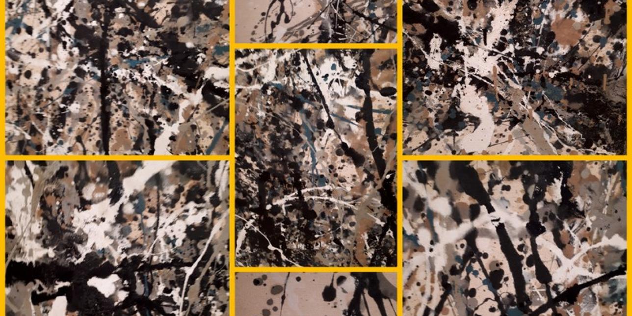 Collage con imágenes de Pollock