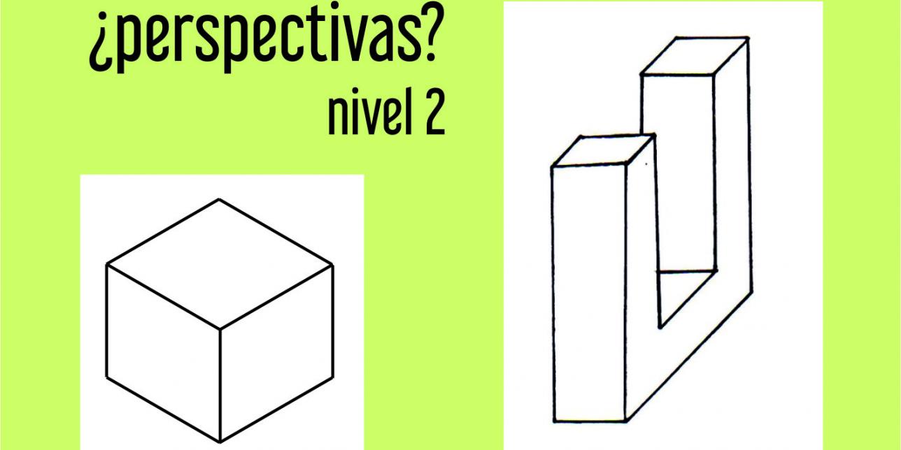 representación de un cubo y un prisma hueco en perspectiva