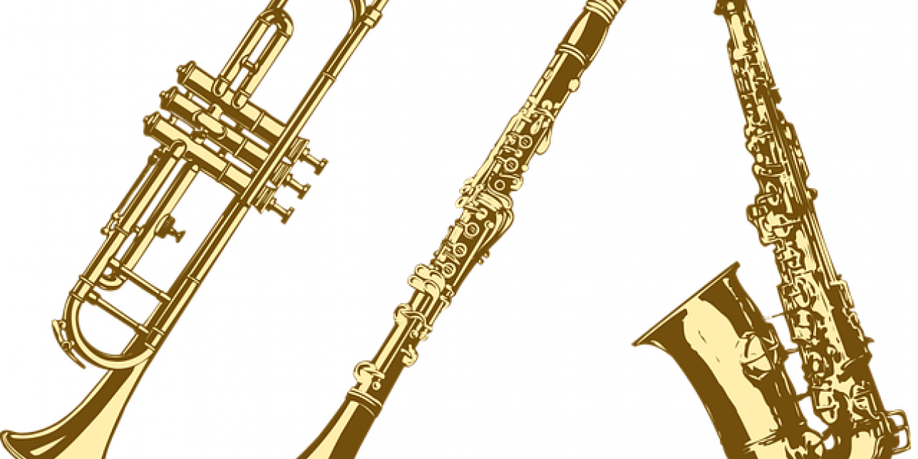 Trompeta, clarinete y saxofón
