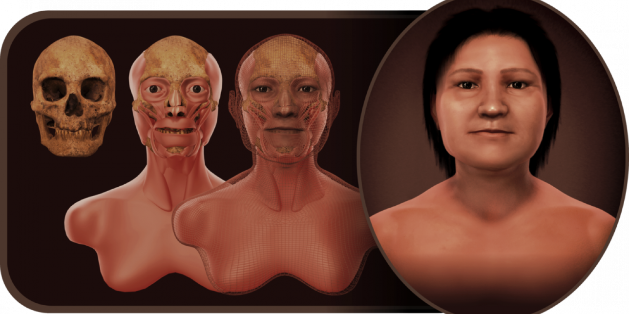 Reconstrucción de un rostro indígena
