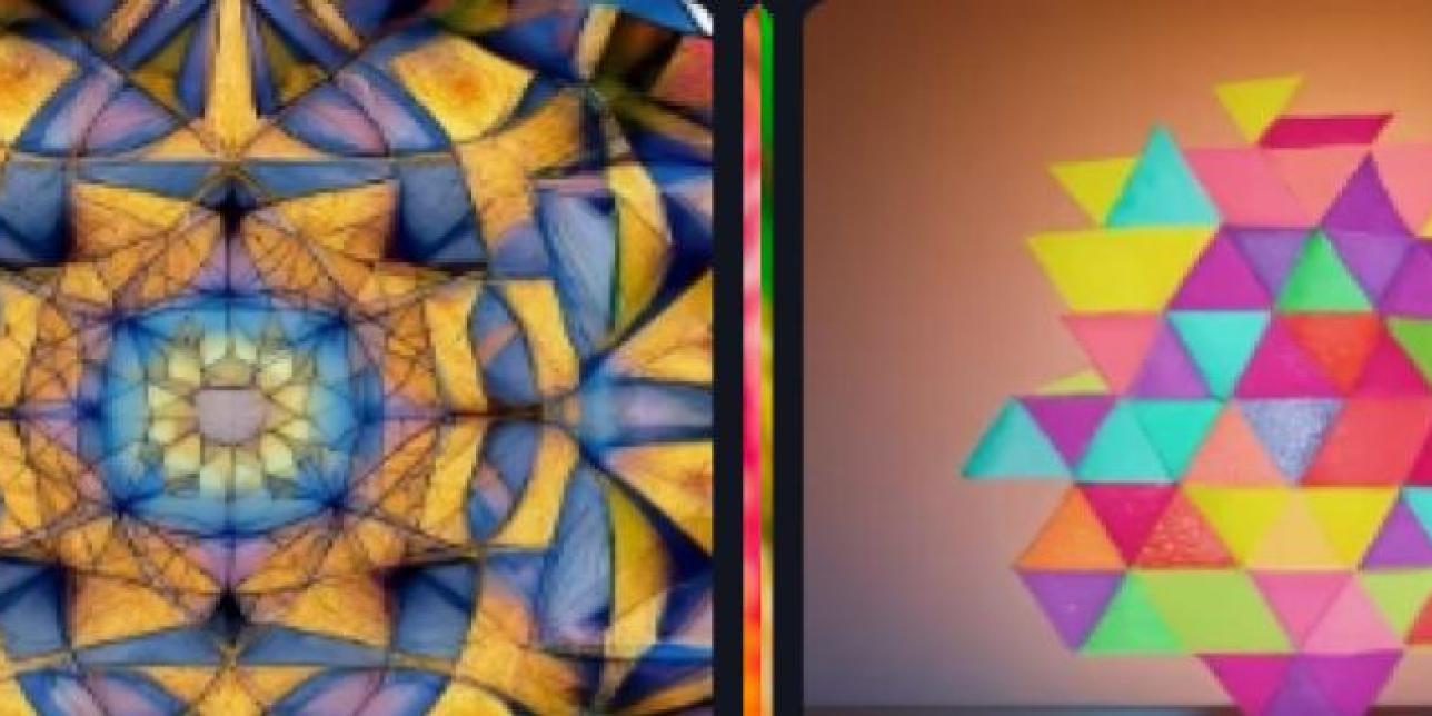 imagen con formas geométricas y colores diferentes