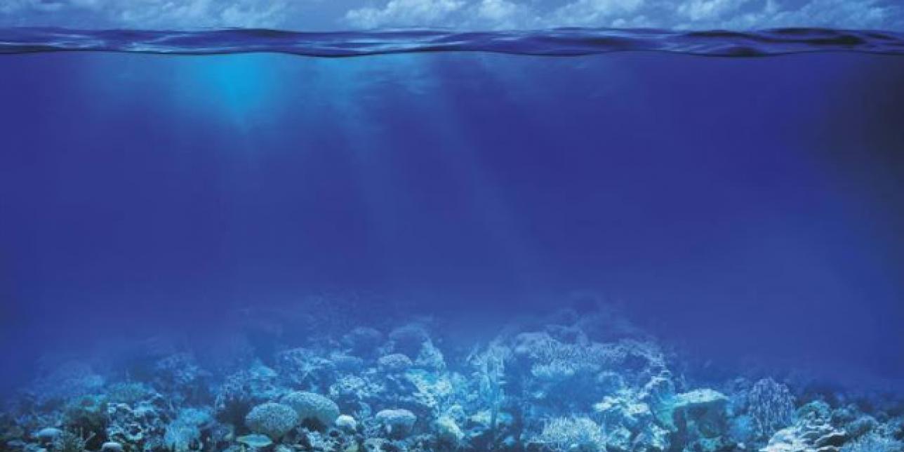 fondo del mar azul