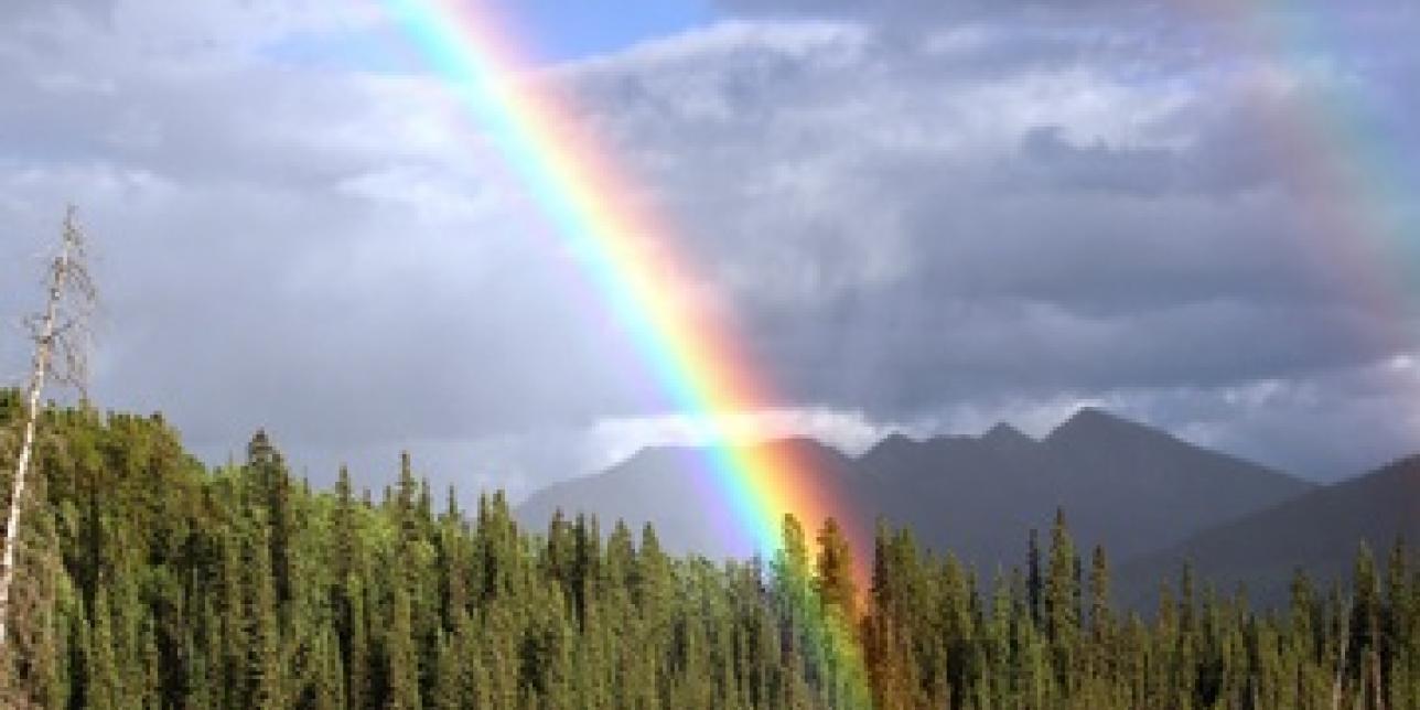 arcoiris en el cielo