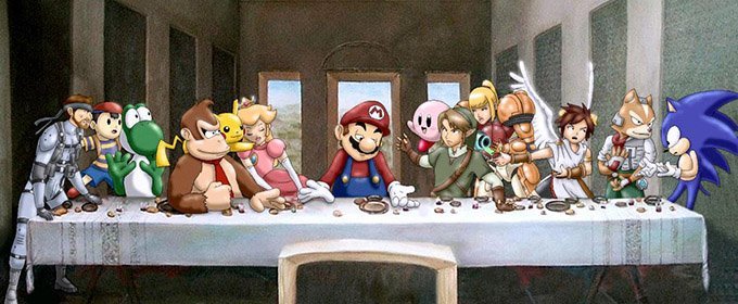 La última cena por Mario Bros La última cena por Mario Bros