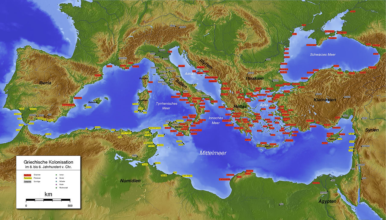 Colonización griega del Mediterráneo, del siglo VIII al VI a. C. Colonización griega del Mediterráneo, del siglo VIII al VI a. C.