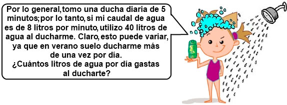 Lupe en la ducha diciendo el texto que se leyó anteriormente