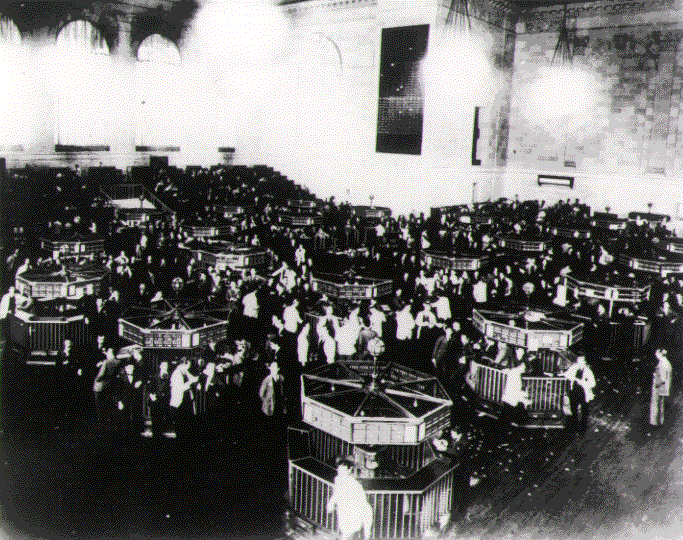 la bolsa de Nueva York de 1930, despu&eacute;s del colapso de 1929.