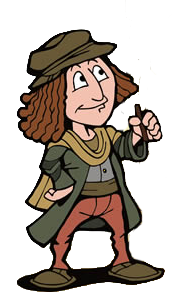 Caricatura de Leonardo Da Vinci
