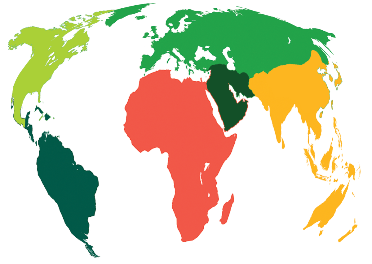 Mapa con colores