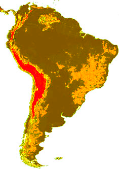 En este mapa se muetran los territorios donde se cultiva y se cultivaba la quinoa hace 5000 a&ntilde;os.