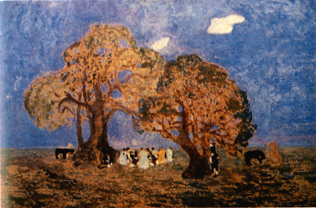 "Pericón entre ombúes", de Pedro Figari