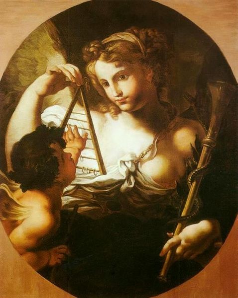 Alegor&iacute;a de la Ciencia. &Oacute;leo sobre tela de Sebastiano Conca.