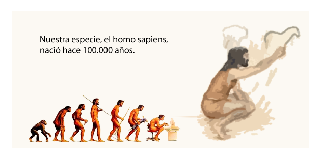 Nuestra especie, el homo sapiens, naci&oacute; hace 100.000 a&ntilde;os.