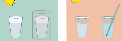 Vasos con agua