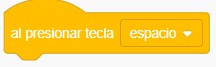 Al presionar la tecla espacio