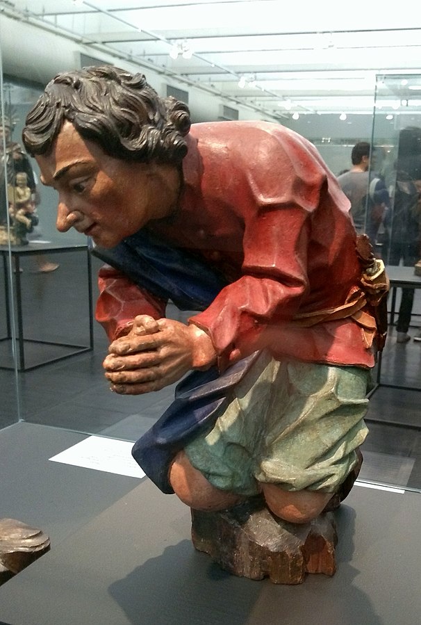Figura belén (Pastor arrodillado), Museu da Inconfidência, 
