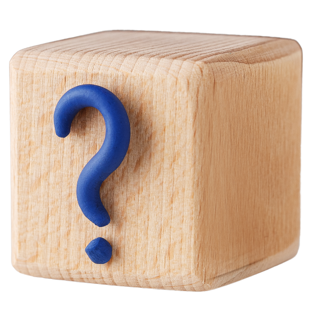 Cubo con signo de interrogación