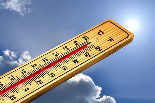 termómetro al sol indicando 39 grados centígrados