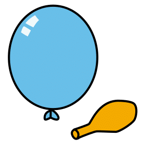 globo inflado y globo desinflado