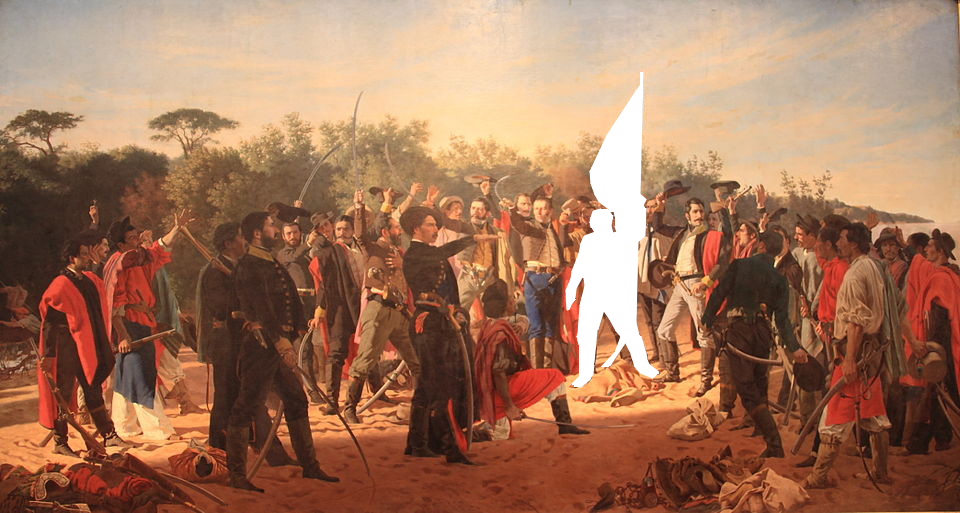 "Juramento de los Treinta y Tres Orientales" sin el personaje central