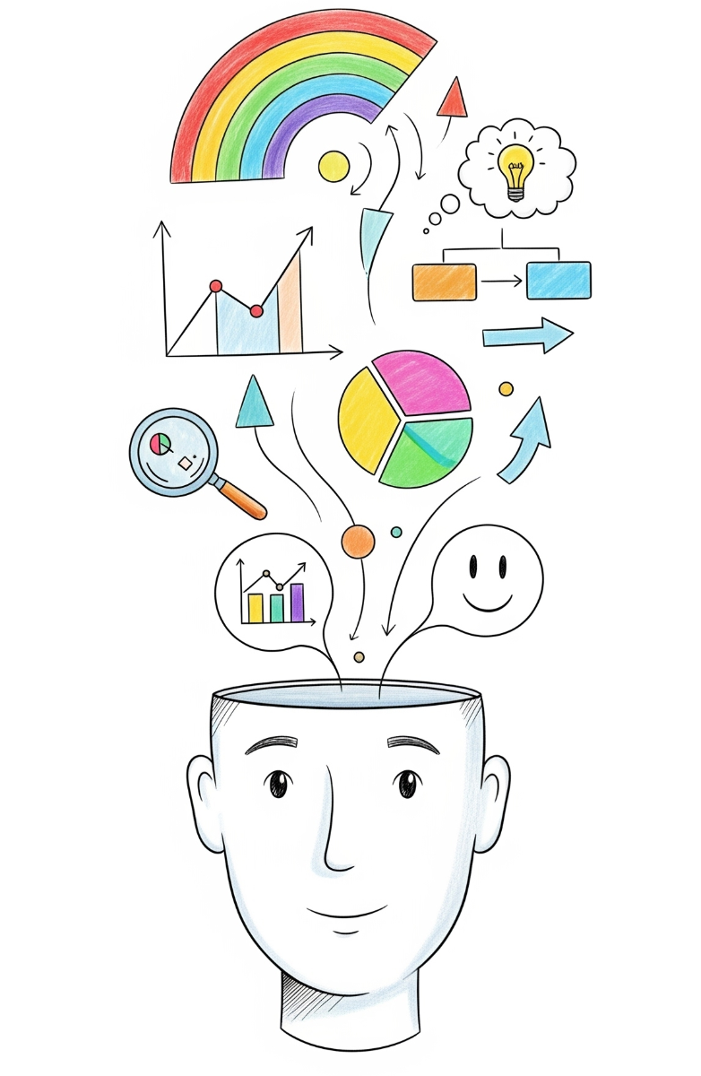 V (Visual): las personas aprenden mejor a través de imágenes, diagramas, gráficos, colores y esquemas.