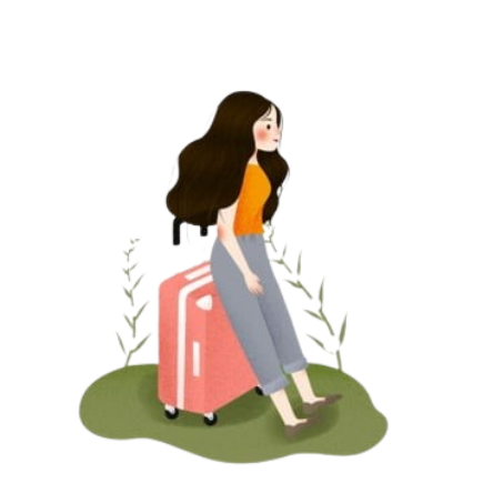 Girl with lugagge