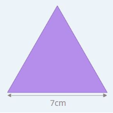 Triángulo equilátero de 7 cm de lado