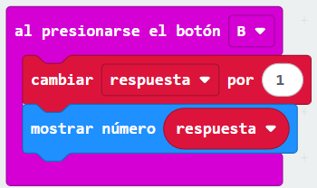 Presionar B