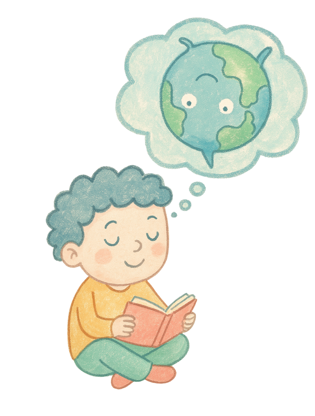 Niño soñando un mundo al revés