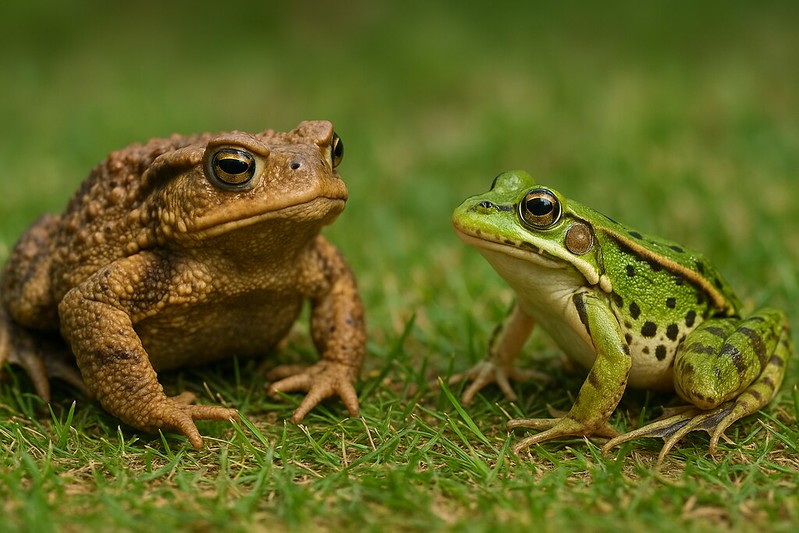Un sapo y una rana