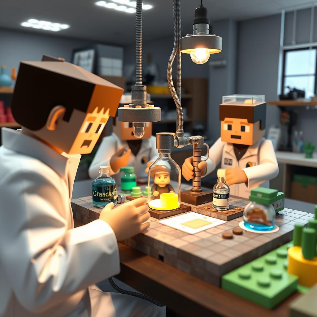Laboratorio químico de átomos