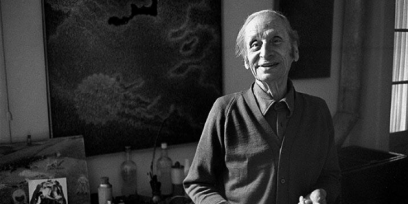 El artista plástico José Cuneo en su taller.
